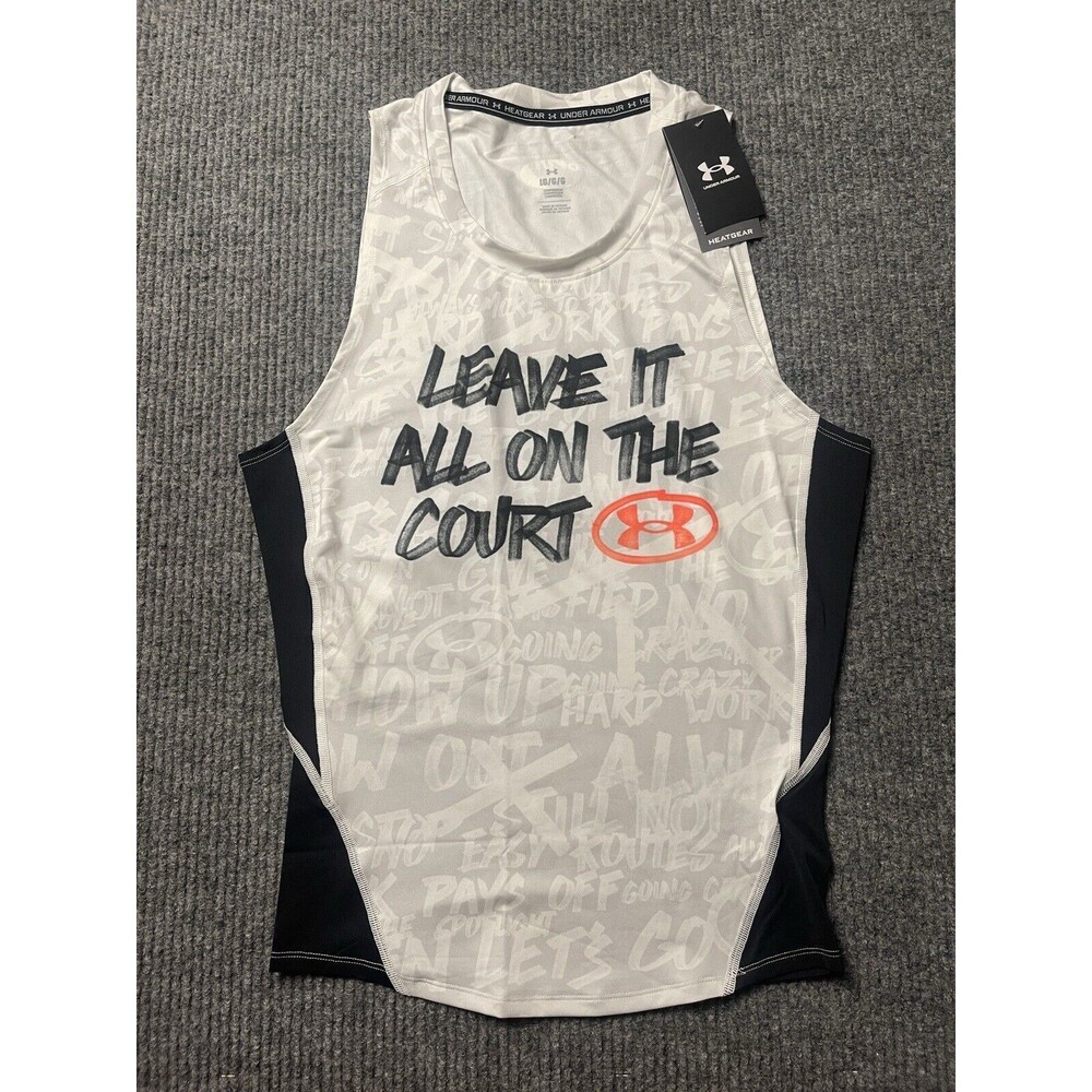 New Under Armour Heatgear LARGE "Leave It All On The Court" Compression Tank Top